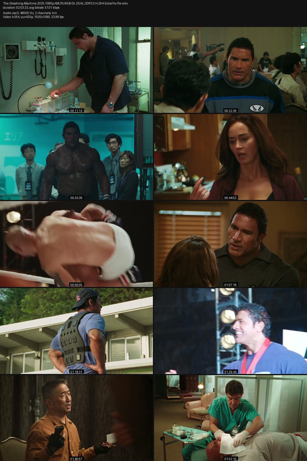 The Smashing Machine (2025) [Hindi-English] 1080p 720p 480p Amazon WEB-DL ESub Screenshots