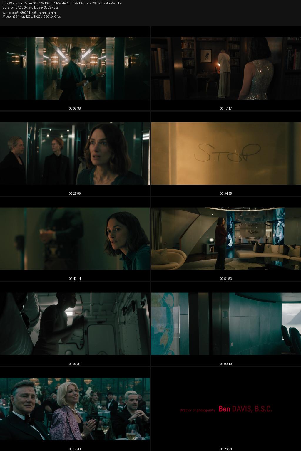 The Woman in Cabin 10 (2025) [Hindi-English] 4K 2160p 1080p 720p 480p Netflix WEB-DL ESubs Screenshots