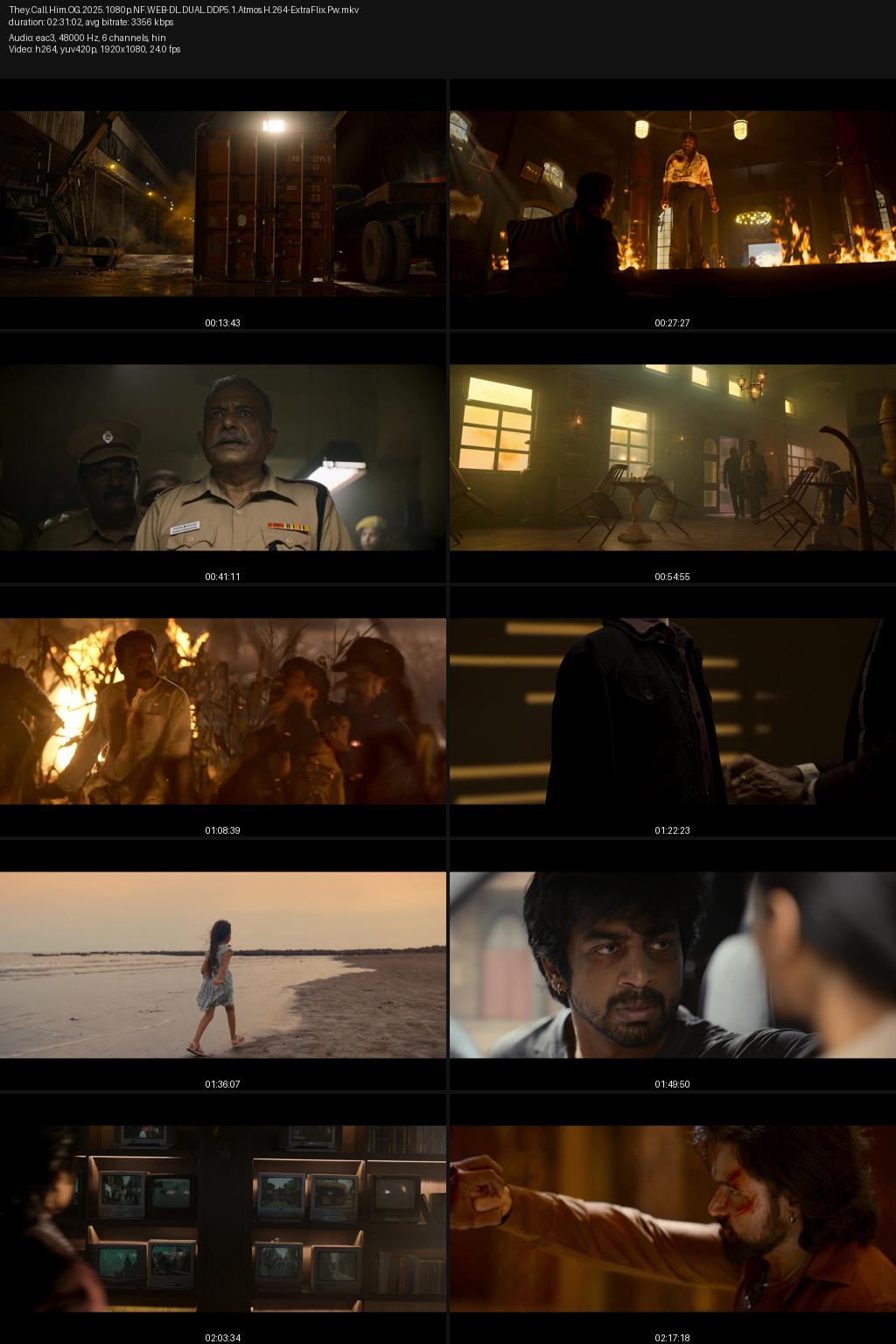 They Call Him OG (2025) [Hindi-Telugu] 4K 2160p 1080p 720p 480p Netflix WEB-DL ESub Screenshots