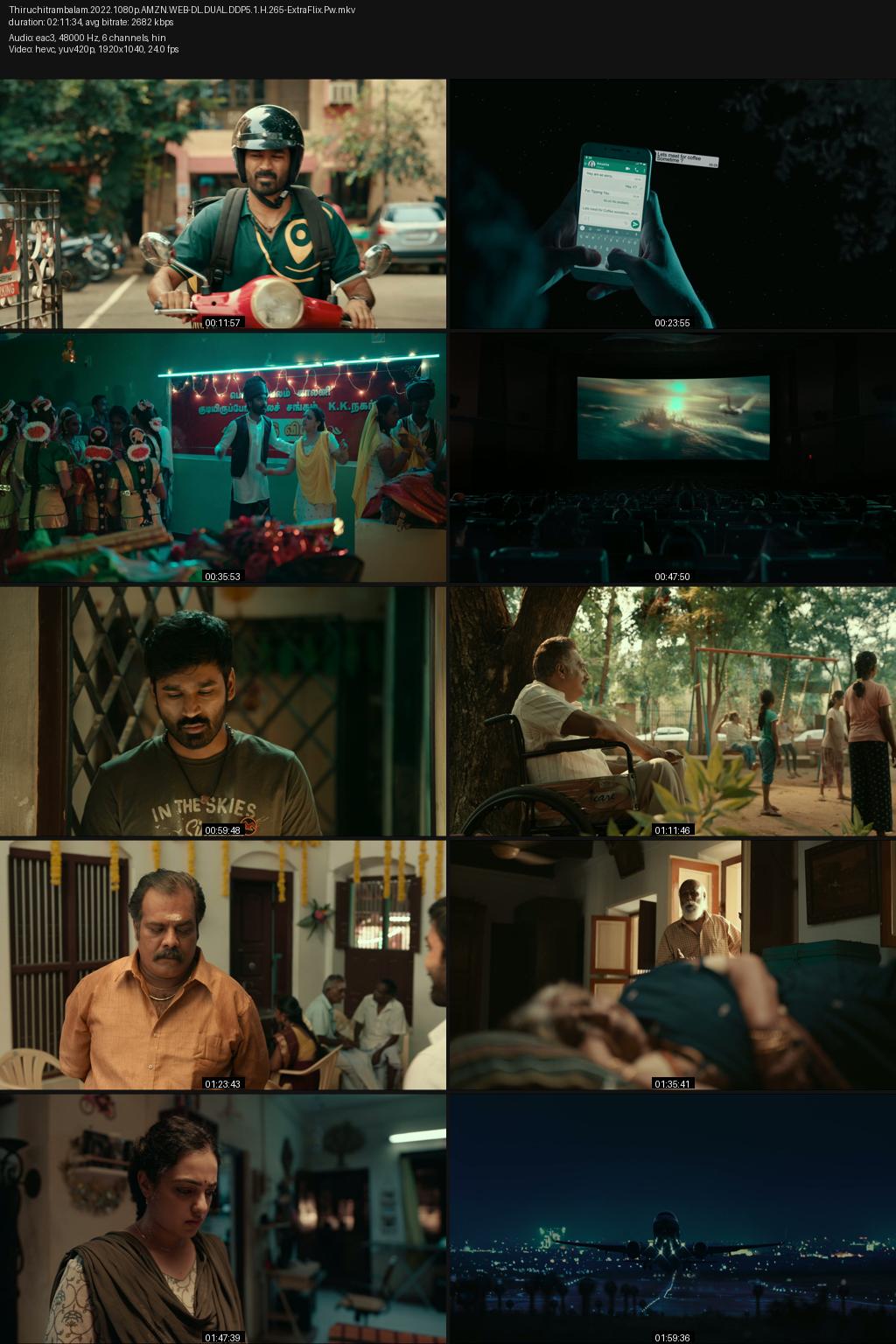 Thiruchitrambalam (2022) [Hindi-Tamil] 1080p 720p 480p Amazon WEB-DL ESub Screenshots