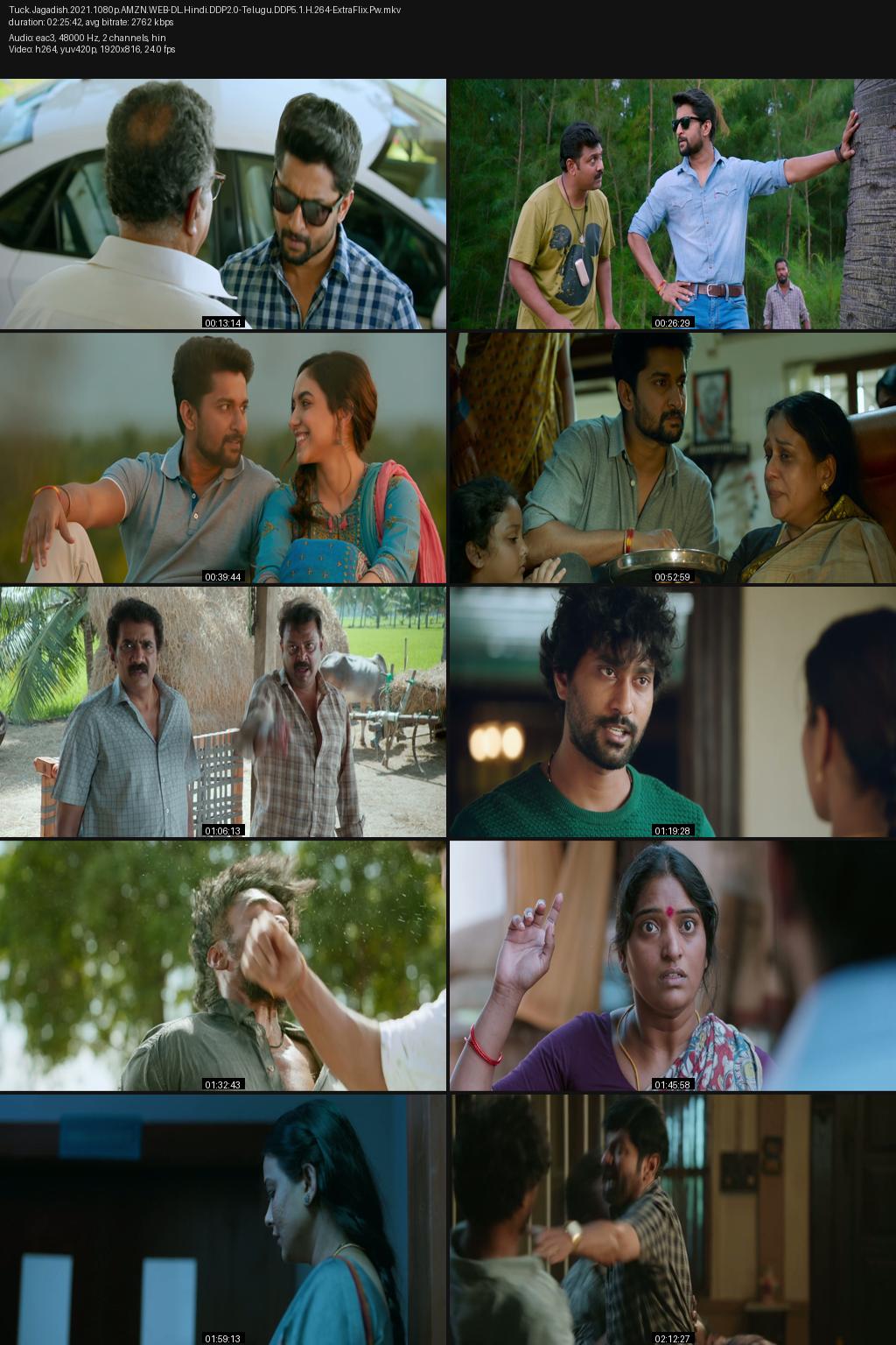 Tuck Jagadish (2021) [Hindi-Telugu] UNCUT 4K 2160p 1080p 720p 480p Amazon WEB-DL ESub Screenshots