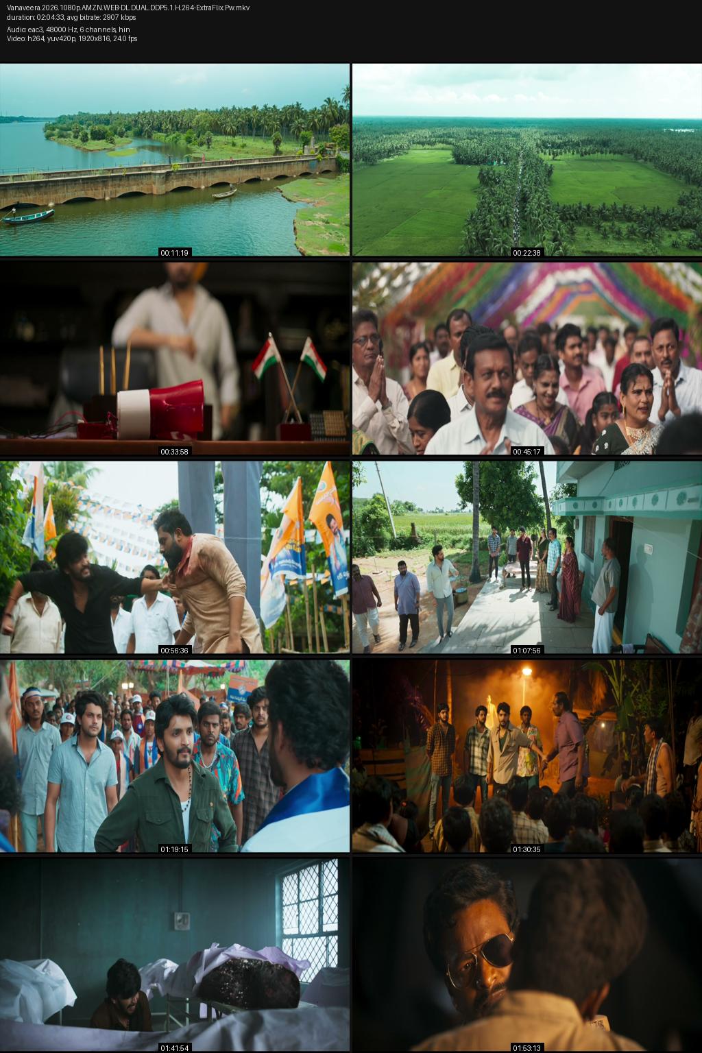 Vanaveera (2026) [Hindi-Telugu] 1080p 720p 480p Amazon WEB-DL ESub Screenshots