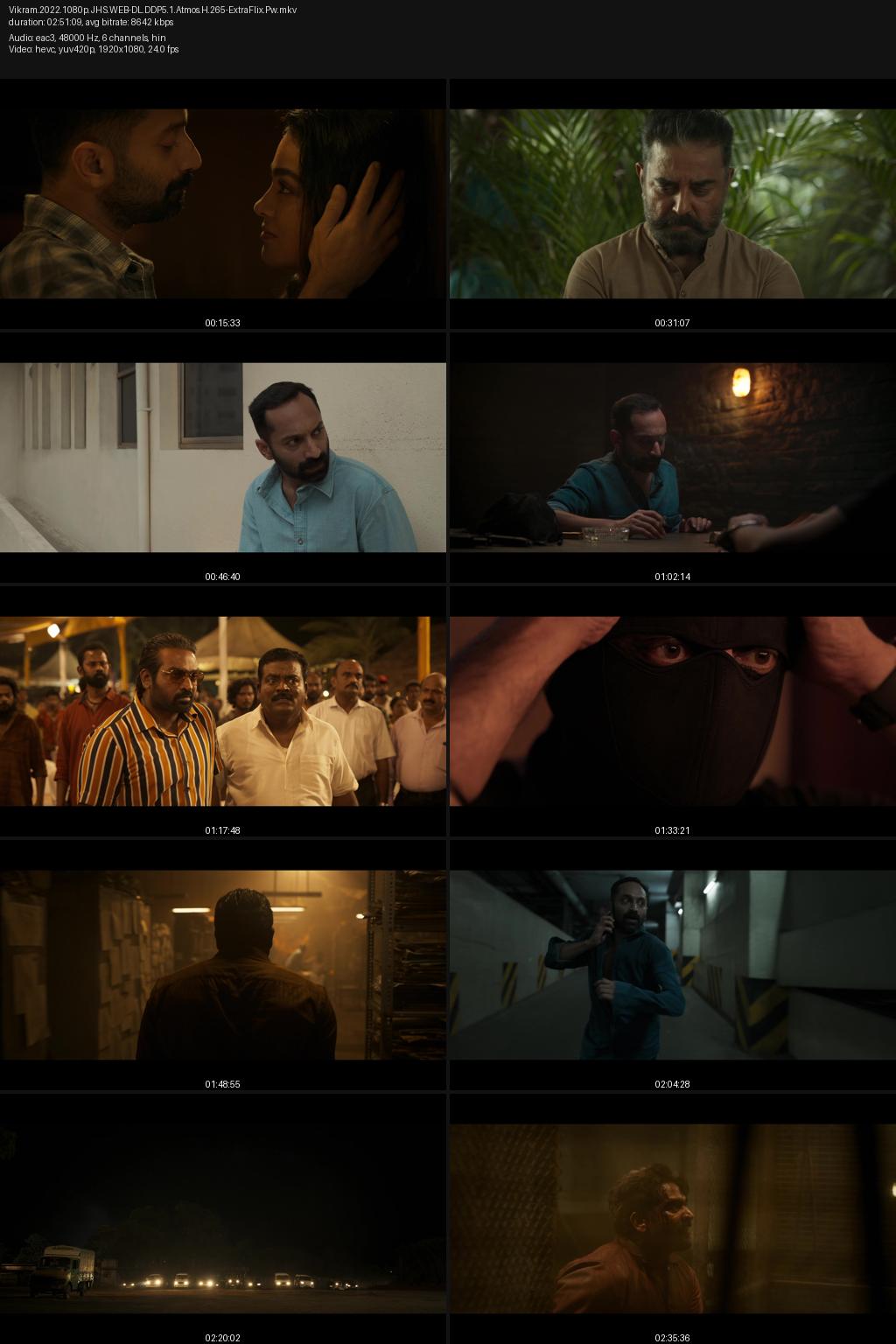 Vikram (2022) [Hindi-Tamil] 4K 2160p 1080p 720p 480p JioHotstar WEB-DL ESub Screenshots