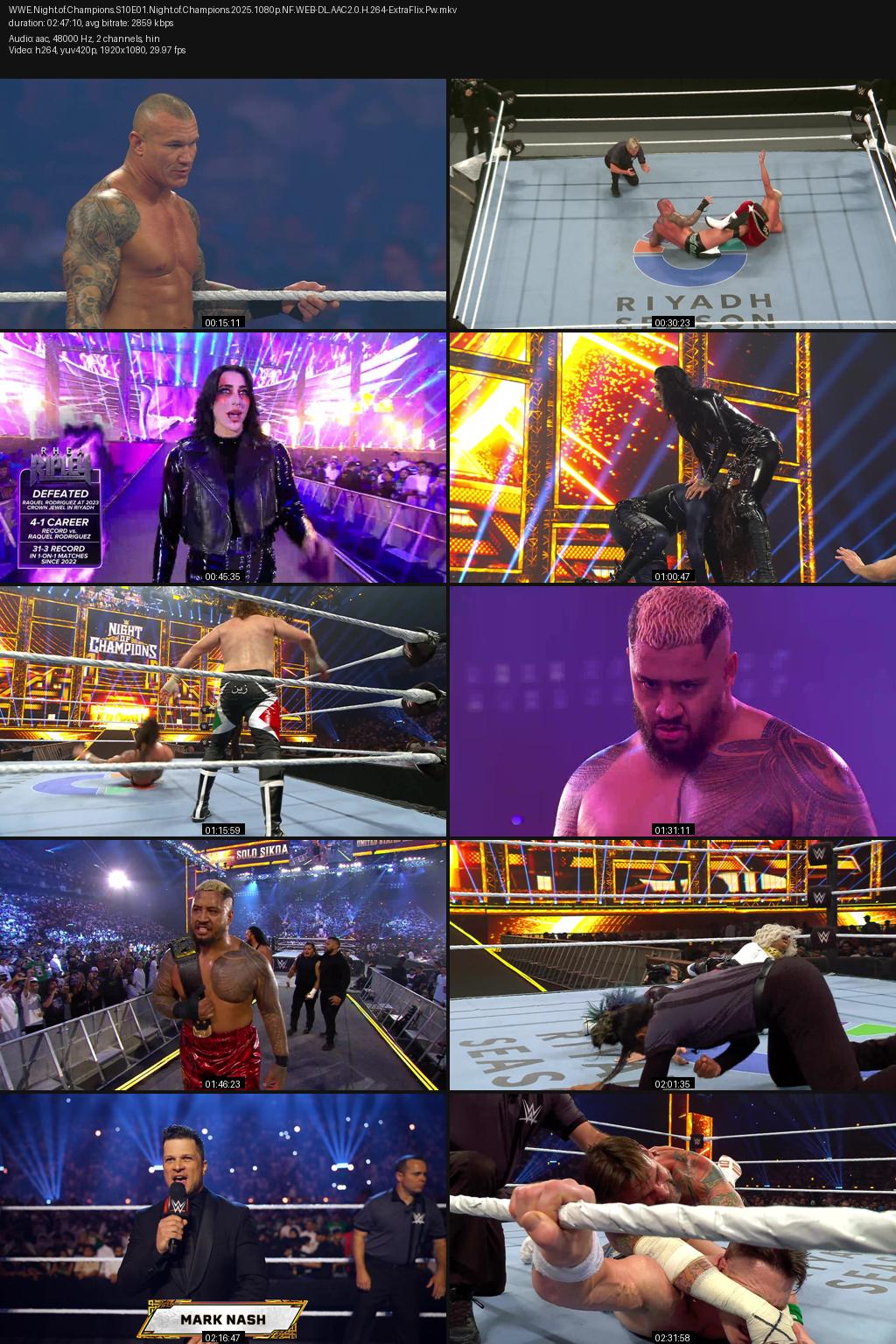 WWE Night of Champions (2025) 1080p | 720p | 480p Netflix WEB-DL [Hindi-English] ESubs Screenshots