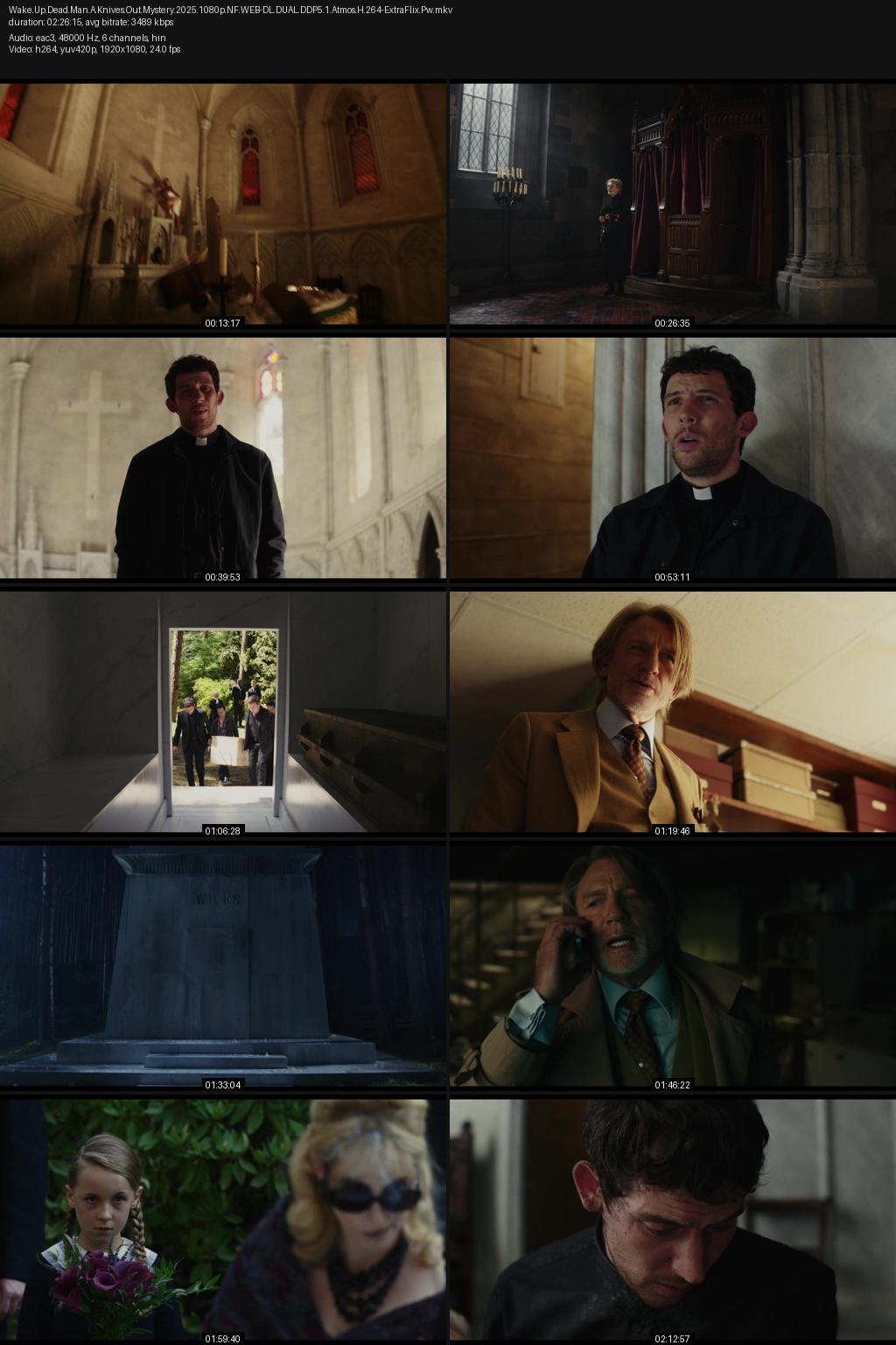 Wake Up Dead Man: A Knives Out Mystery (2025) [Hindi-English] 4K 2160p 1080p 720p 480p Netflix WEB-DL ESubs Screenshots