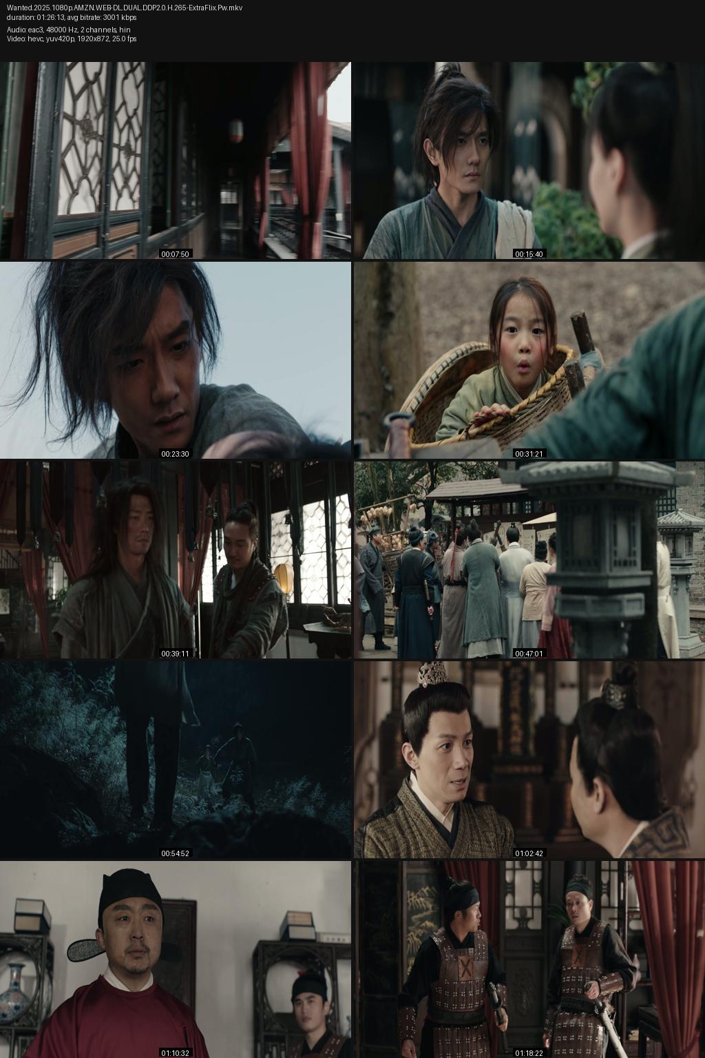 Wanted (2025) [Hindi-Chinese] 1080p 720p 480p Amazon WEBRip Esub Screenshots