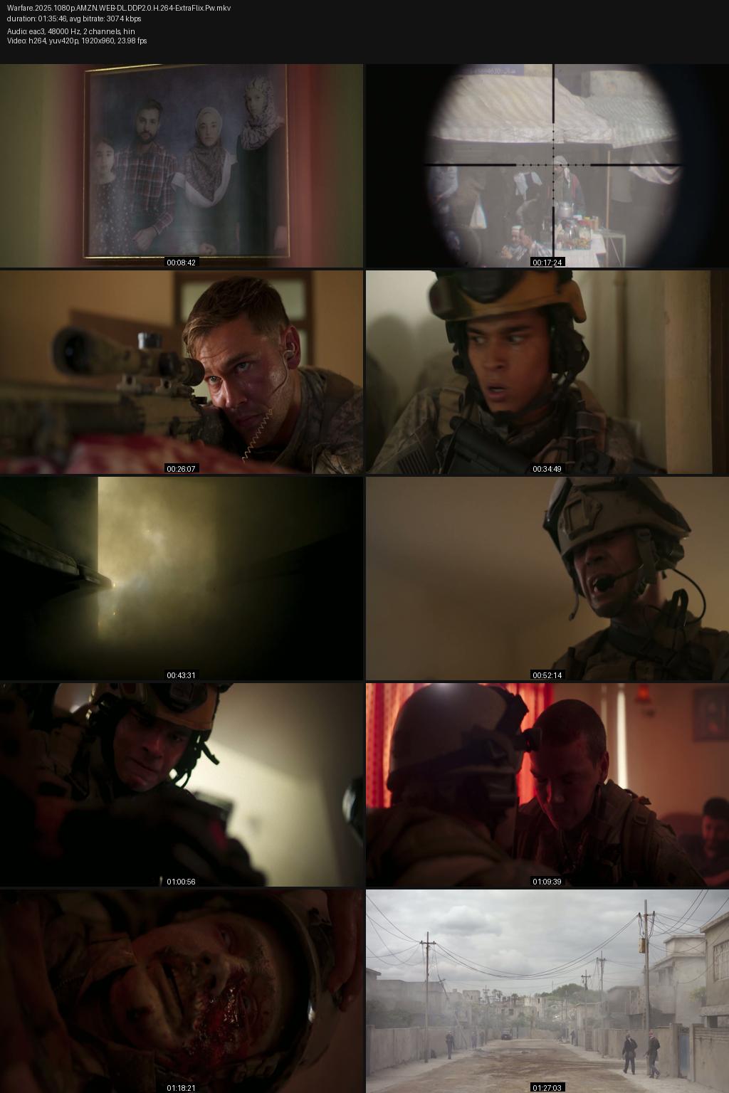 Warfare (2025) 4K 2160p | 1080p | 720p | 480p Amazon WEB-DL [Hindi-English] ESub Screenshots