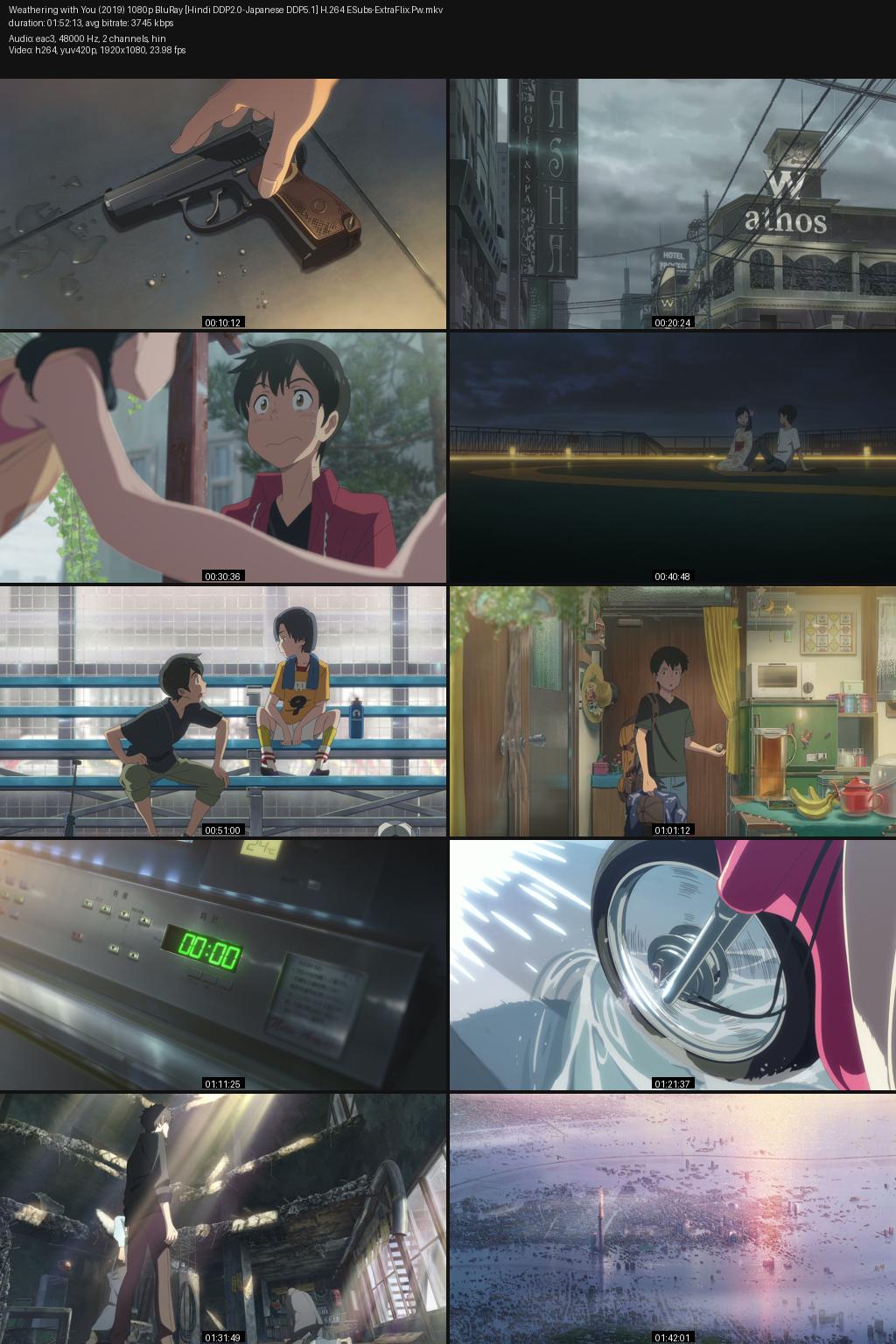 Weathering with You aka Tenki no ko (2019) [Hindi-Japanaese] 4K 2160p 1080p 720p 480p BluRay ESubs Screenshots
