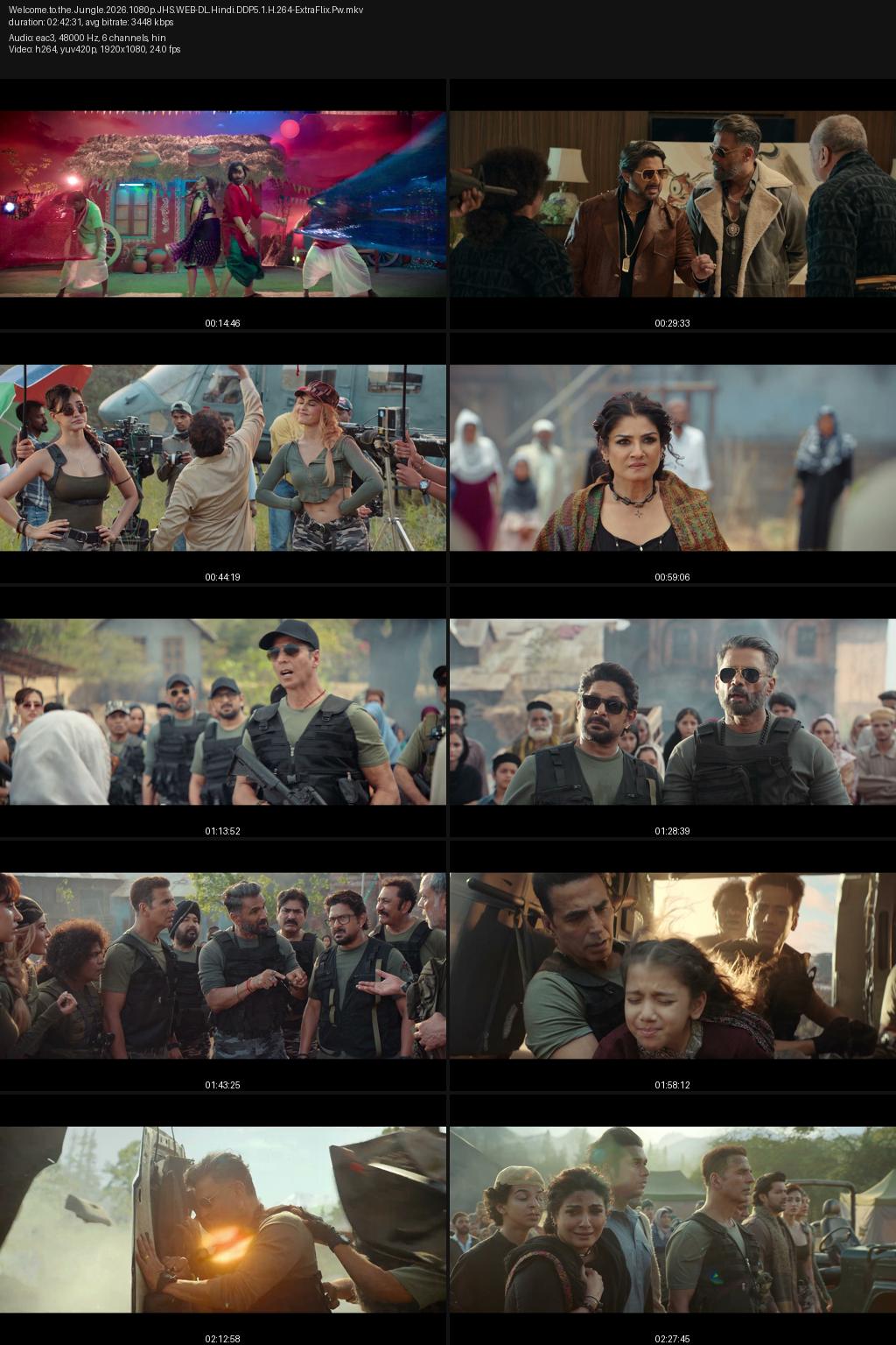 Welcome to the Jungle (2026) [Hindi] 4K 2160p 1080p 720p 480p JioHotstar WEB-DL ESub Screenshots