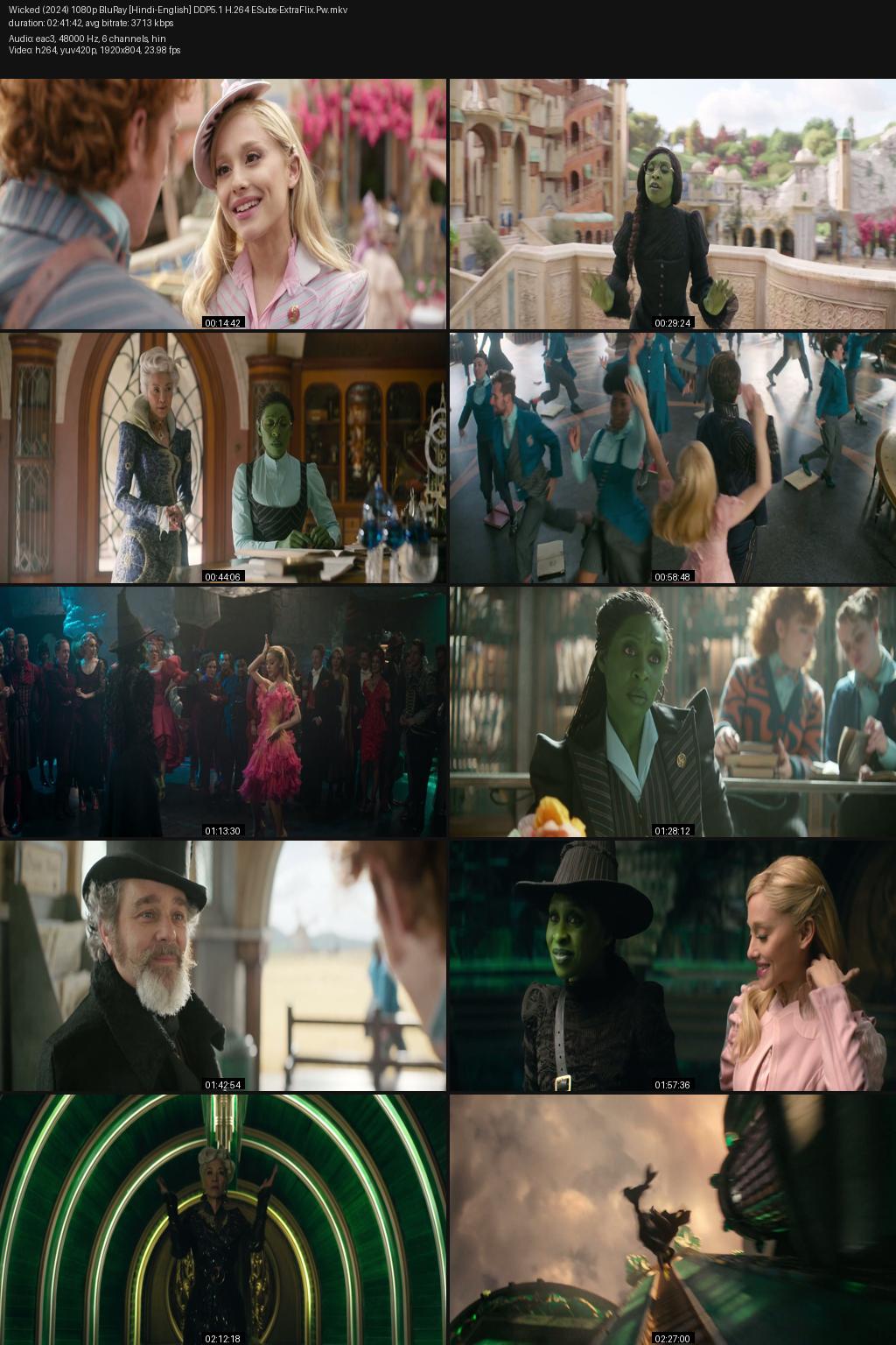 Wicked (2024) [Hindi-English] 1080p 720p 480p BluRay ESubs Screenshots