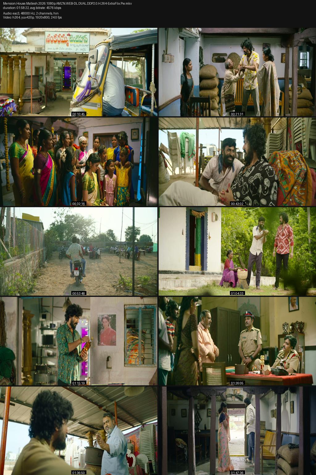 Mension House Mallesh (2026) [Hindi-Telugu] 1080p 720p 480p Amazon WEB-DL ESub Screenshots