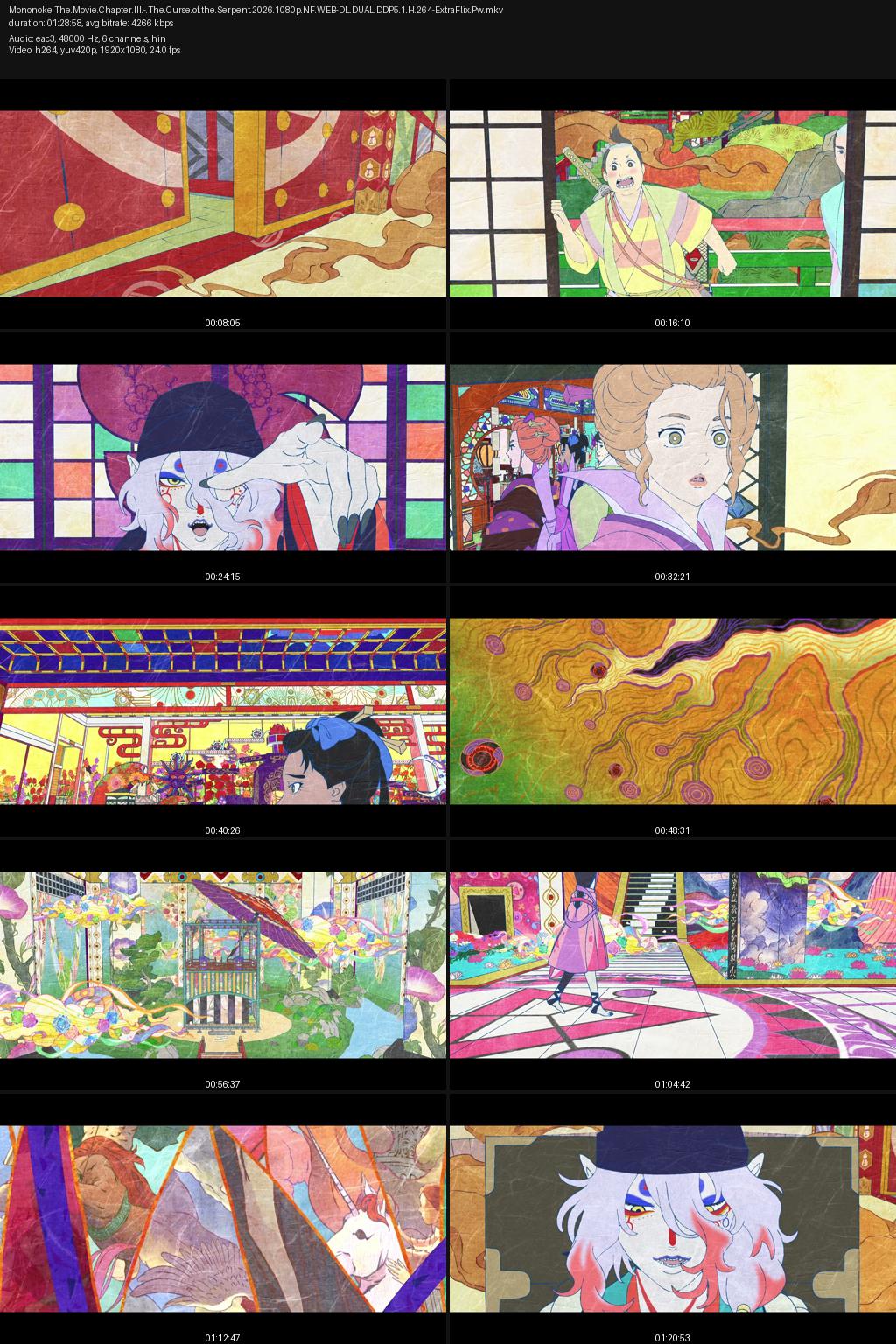 Mononoke the Movie: Chapter III – The Curse of the Serpent (2026) [Hindi-Japanese] 1080p 720p 480p Netflix WEB-DL ESubs Screenshots